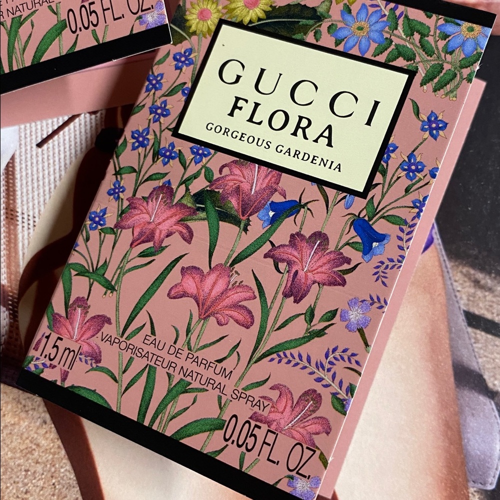 3 Pc Gucci Flora Gorgeous Gardenia Samples NIP - Picture 2 of 6